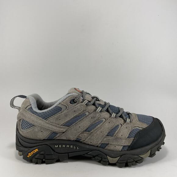 Merrell Moab Ventilator Low Hiking Boots Womens Size 6.5 Gray Suede Vibram - Picture 1 of 10